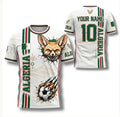 Algeria Fan Custom Name Number Soccer Fox Supporter - Adult & Kids T-Shirts, Sweatshirts & Hoodies apparel design preview 1