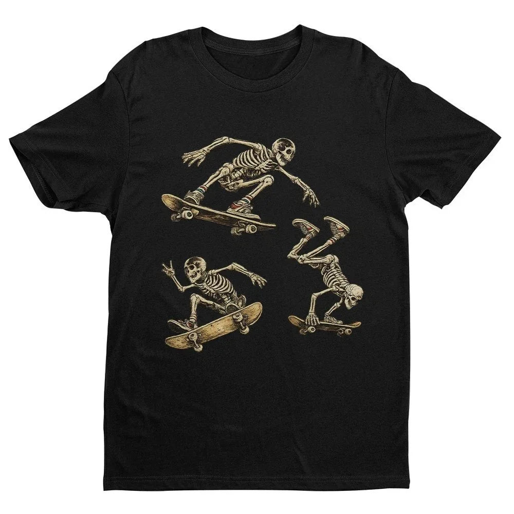 Skateboard Skeleton Funny Skating Graphic Mens Black - Adult & Kids T-Shirts, Sweatshirts & Hoodies apparel design preview 1