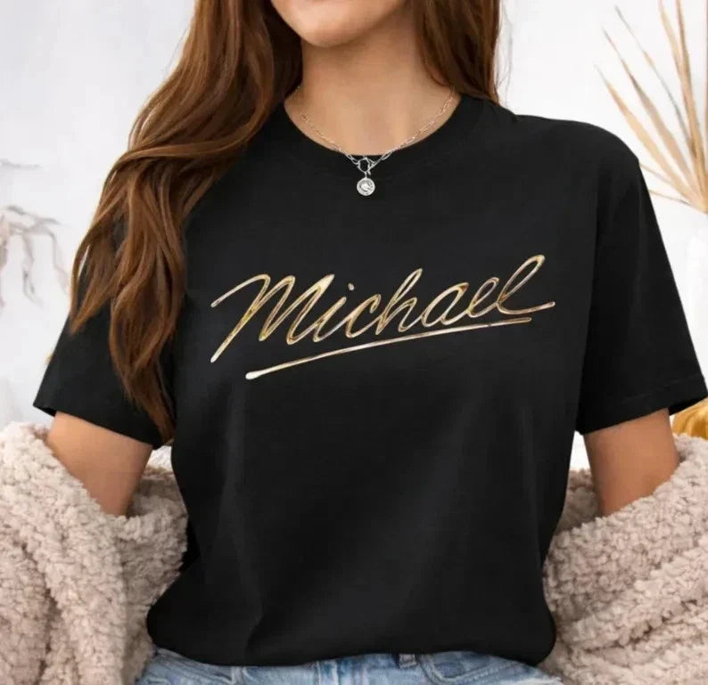 Michael Jackson Gold Graphic 90s Music Icon - Adult & Kids T-Shirts, Sweatshirts & Hoodies apparel design preview 1