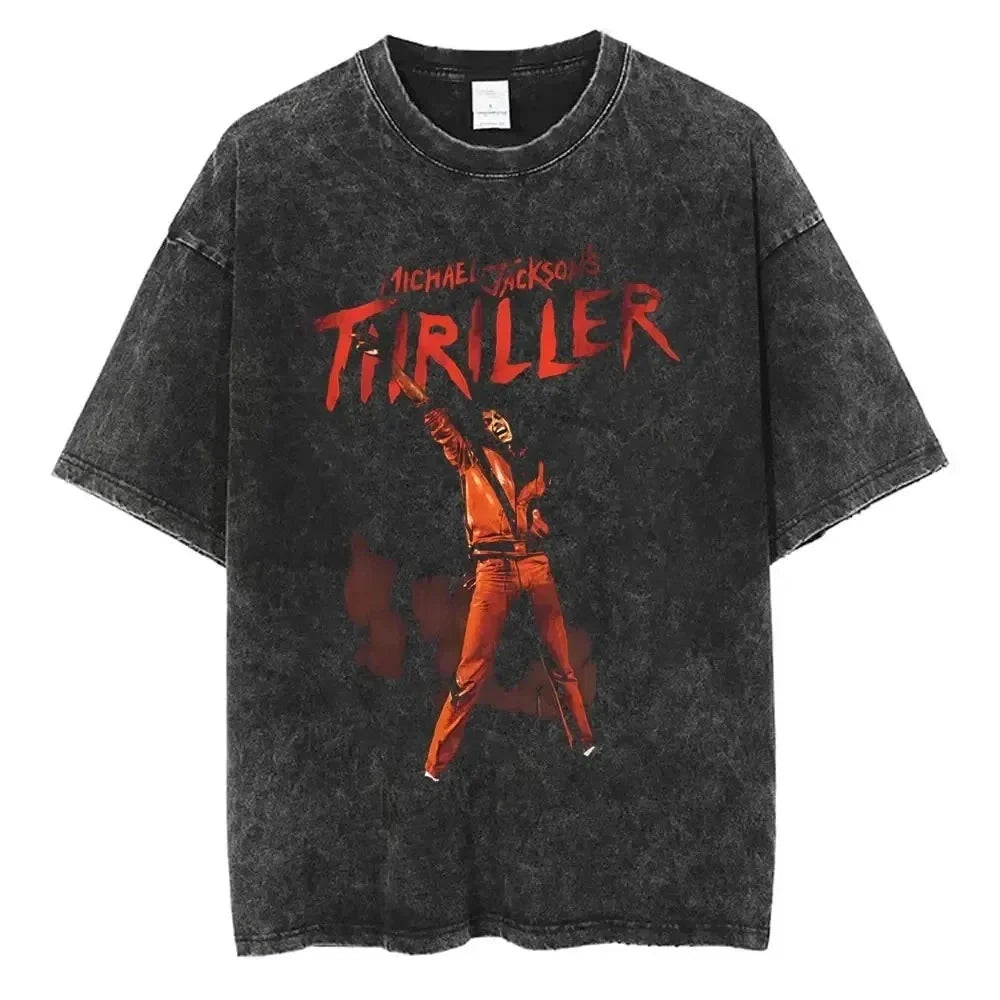 Michael Jackson Washed Cotton Unisex Graphic Print MJ - Adult & Kids T-Shirts, Sweatshirts & Hoodies apparel design preview 1