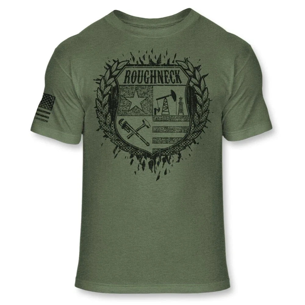 Roughneck Crest Roughnecks Coat of Arms Badge Logo - Adult & Kids T-Shirts, Sweatshirts & Hoodies apparel design preview 1