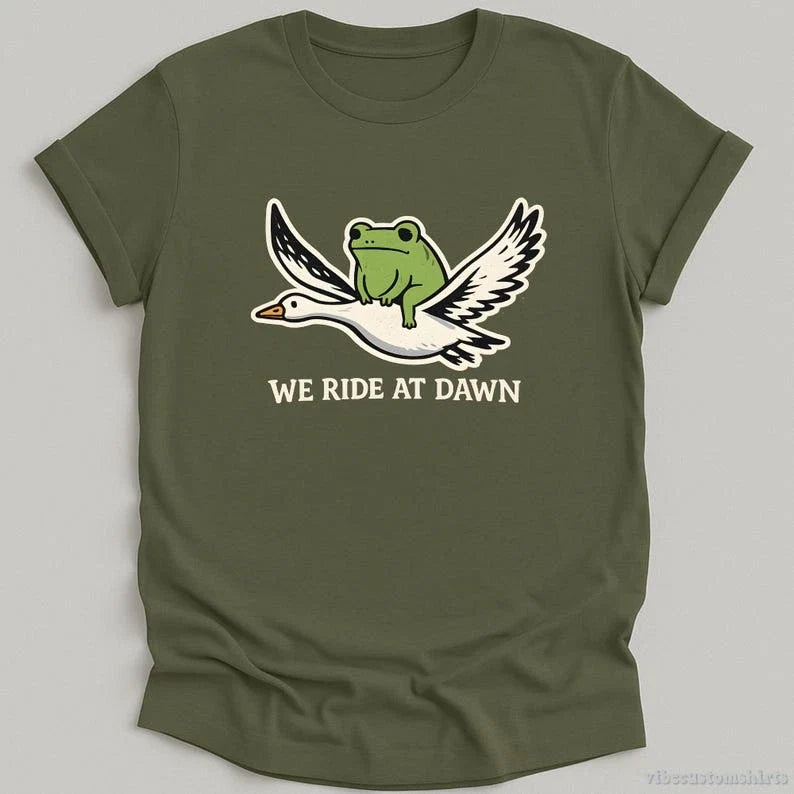 We Ride At Dawn Frog - Adult & Kids T-Shirts, Sweatshirts & Hoodies apparel design preview 1