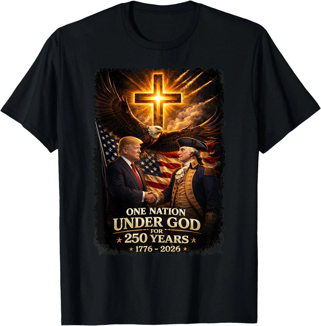250 Years America Anniversary 250th Trump Washington - Adult & Kids T-Shirts, Sweatshirts & Hoodies apparel design preview 1