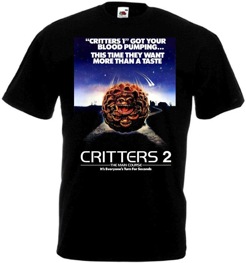 CRITTERS 2 Movie Poster all sizes black - Adult & Kids T-Shirts, Sweatshirts & Hoodies apparel design preview 1