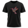 Huichol Hummingbird Vibrant Mexican Folk Art Bird - Adult & Kids T-Shirts, Sweatshirts & Hoodies apparel design preview 1