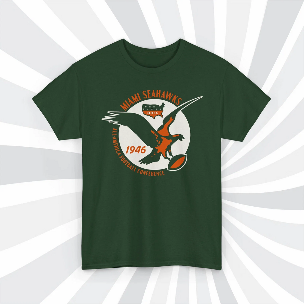 Miami Seahawks 1946 AAFC Vintage Football Forest - Adult & Kids T-Shirts, Sweatshirts & Hoodies apparel design preview 1