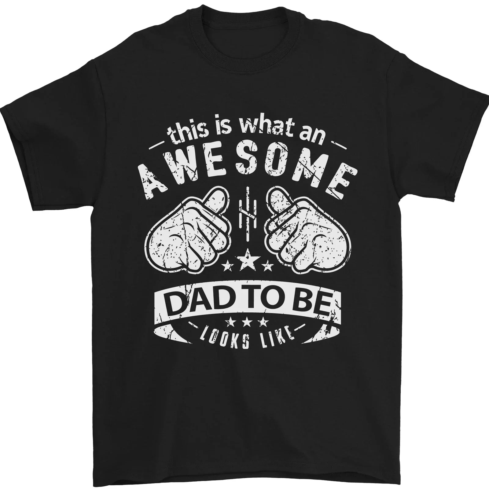 Awesome Dad to Be Looks New Daddy Mens 100% Cotton - Adult & Kids T-Shirts, Sweatshirts & Hoodies apparel design preview 1