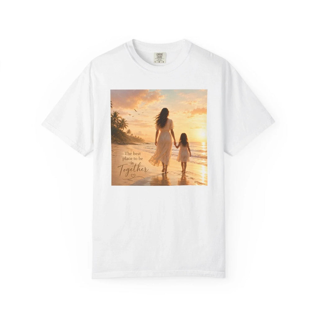 Mother and Daughter Beach Sunset Walking Together - Adult & Kids T-Shirts, Sweatshirts & Hoodies apparel design preview 1