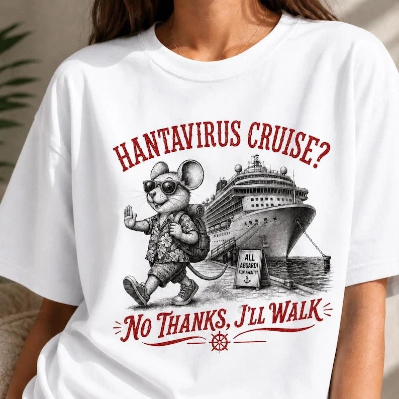 Hantavirus Cruise Funny Mouse - Adult & Kids T-Shirts, Sweatshirts & Hoodies apparel design preview 1