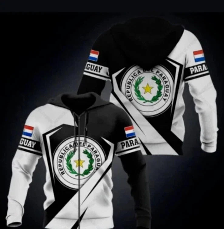 Paraguayan with Zipper Size XL - Adult & Kids T-Shirts, Sweatshirts & Hoodies apparel design preview 1