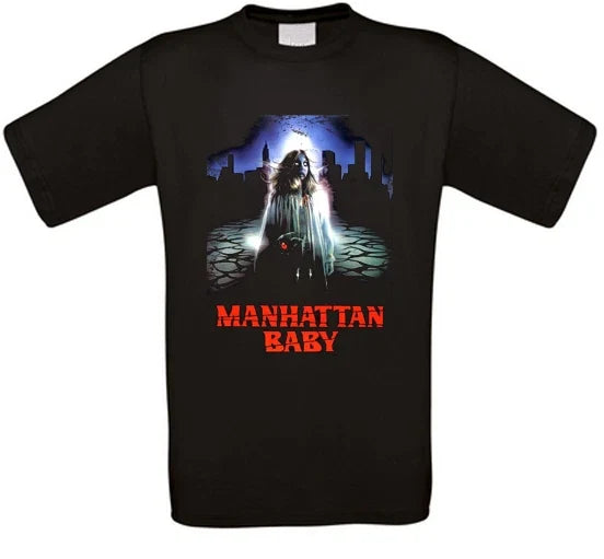 Manhattan Baby Fulci Cult Horror Movie All Sizes NEW - Adult & Kids T-Shirts, Sweatshirts & Hoodies apparel design preview 1