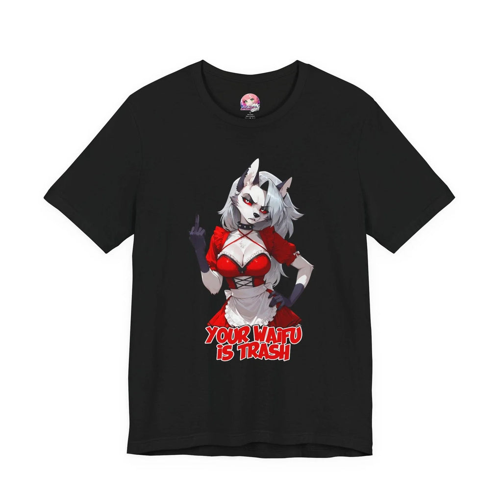 "Your Waifu Is Trash" Loona Helluva Boss Inspired - Adult & Kids T-Shirts, Sweatshirts & Hoodies apparel design preview 1