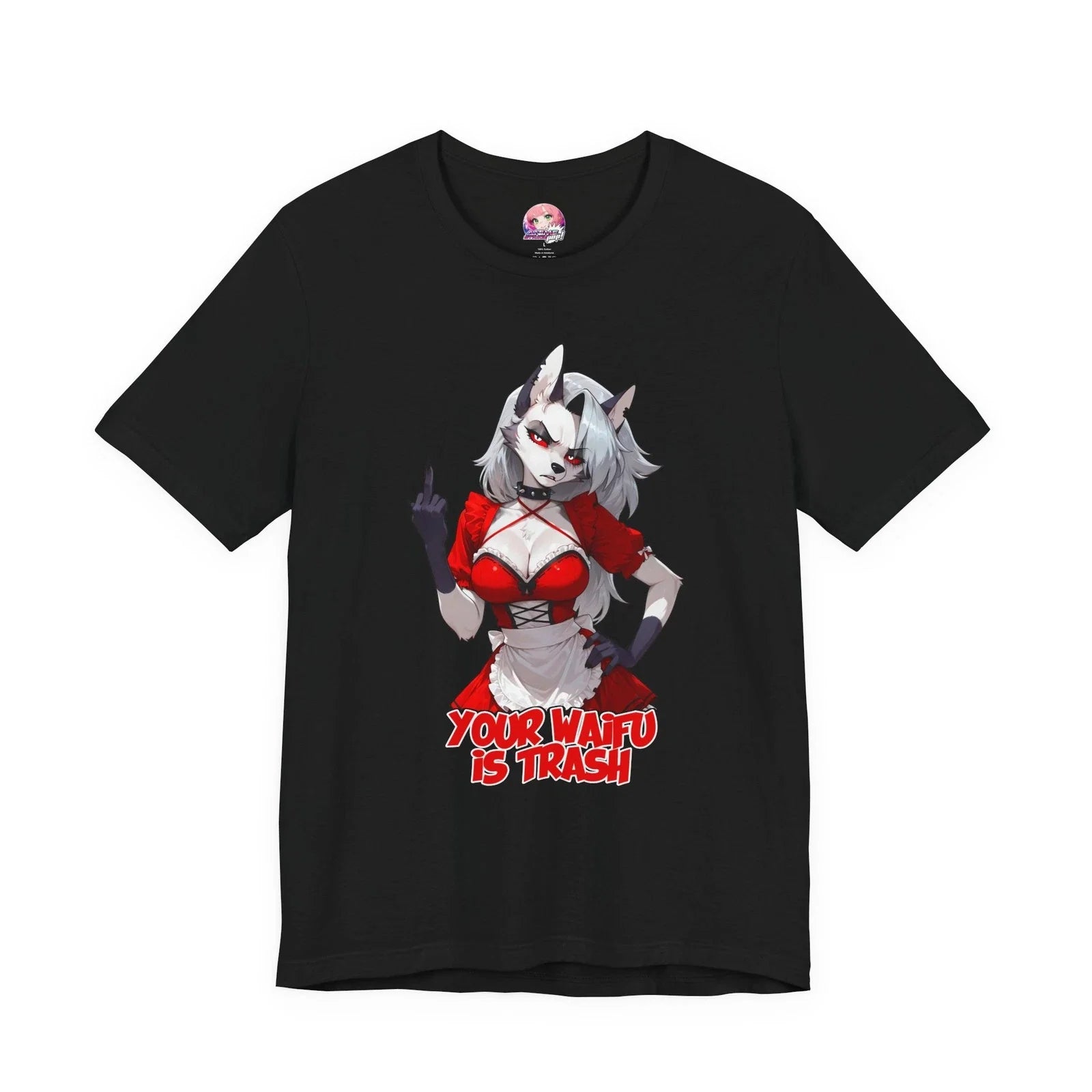 "Your Waifu Is Trash" Loona Helluva Boss Inspired - Adult & Kids T-Shirts, Sweatshirts & Hoodies apparel design preview 1