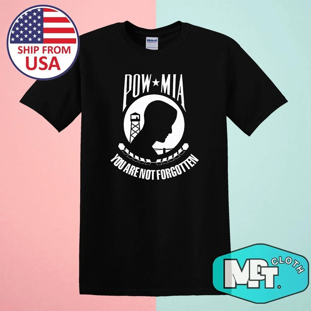 POW MIA You Are Not Forgotten Men's Black Size S-5XL - Adult & Kids T-Shirts, Sweatshirts & Hoodies apparel design preview 1
