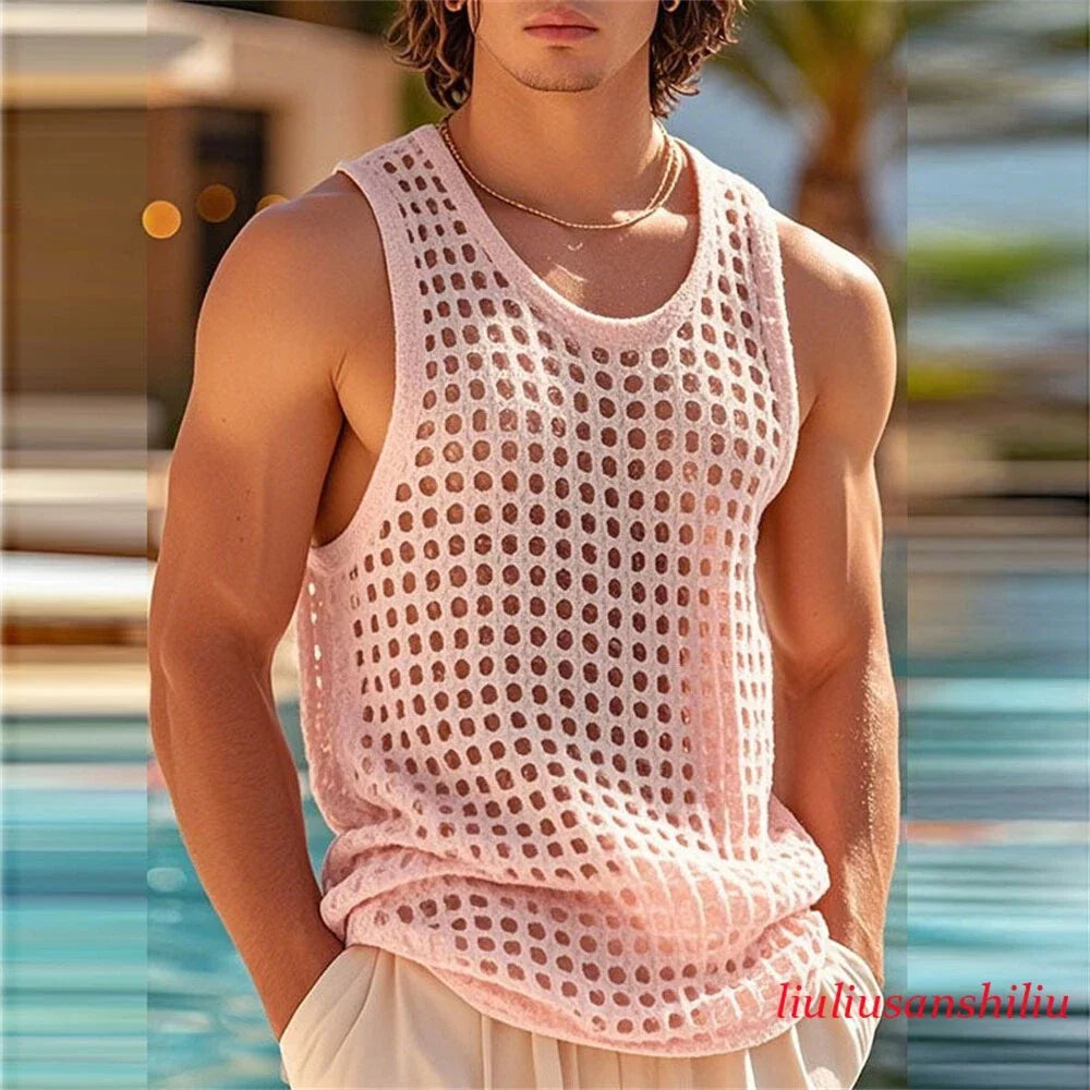 Men See Through Sleeveless Tank Tops Casual - Adult & Kids T-Shirts, Sweatshirts & Hoodies apparel design preview 1