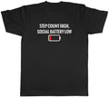 Step Count High Social Battery Low Funny Mens Gift - Adult & Kids T-Shirts, Sweatshirts & Hoodies apparel design preview 1