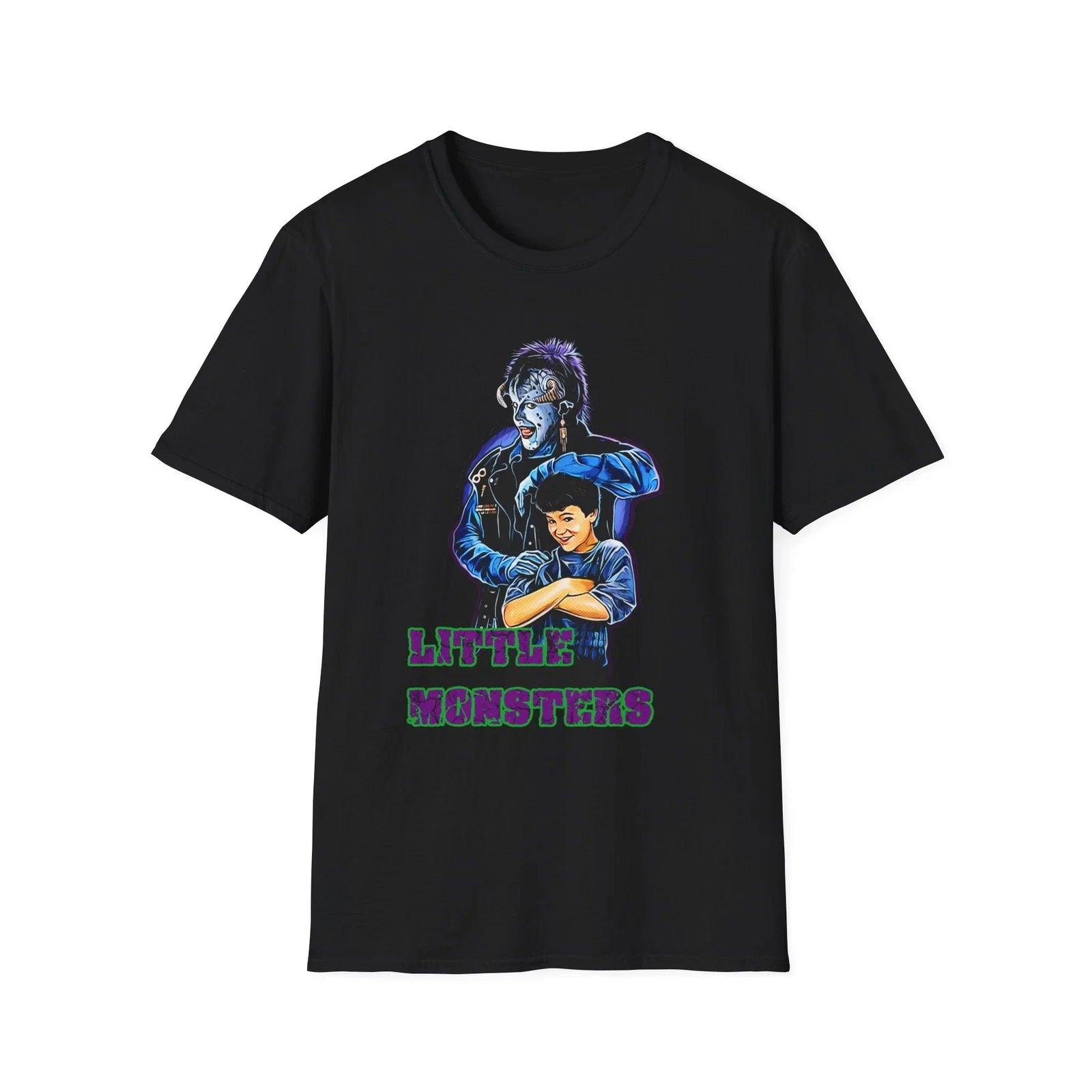 Little Monsters Retro 80s Movie Featuring Maurice - Adult & Kids T-Shirts, Sweatshirts & Hoodies apparel design preview 1