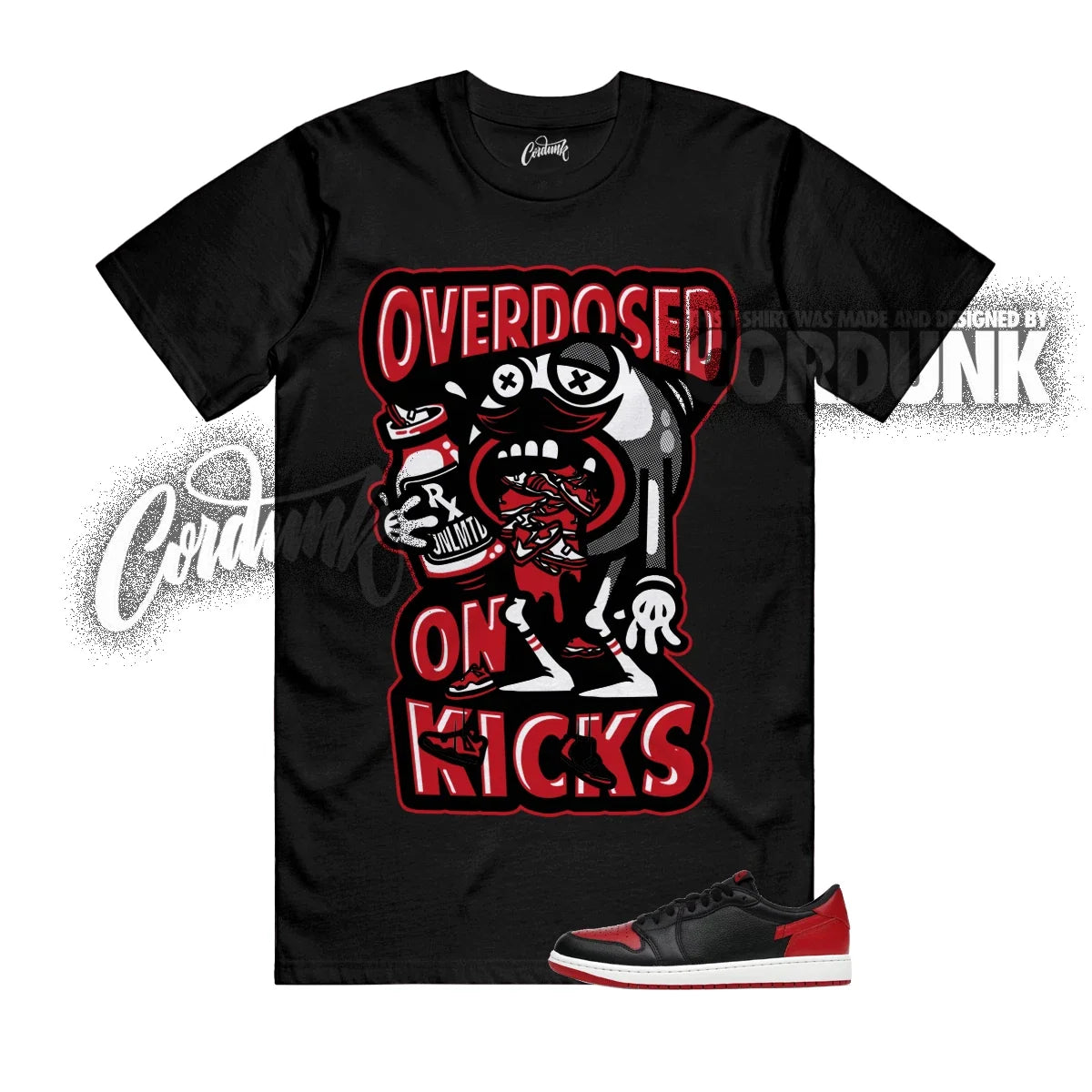 1 Banned Black Varsity Red Summit White Low OG Match - Adult & Kids T-Shirts, Sweatshirts & Hoodies apparel design preview 1