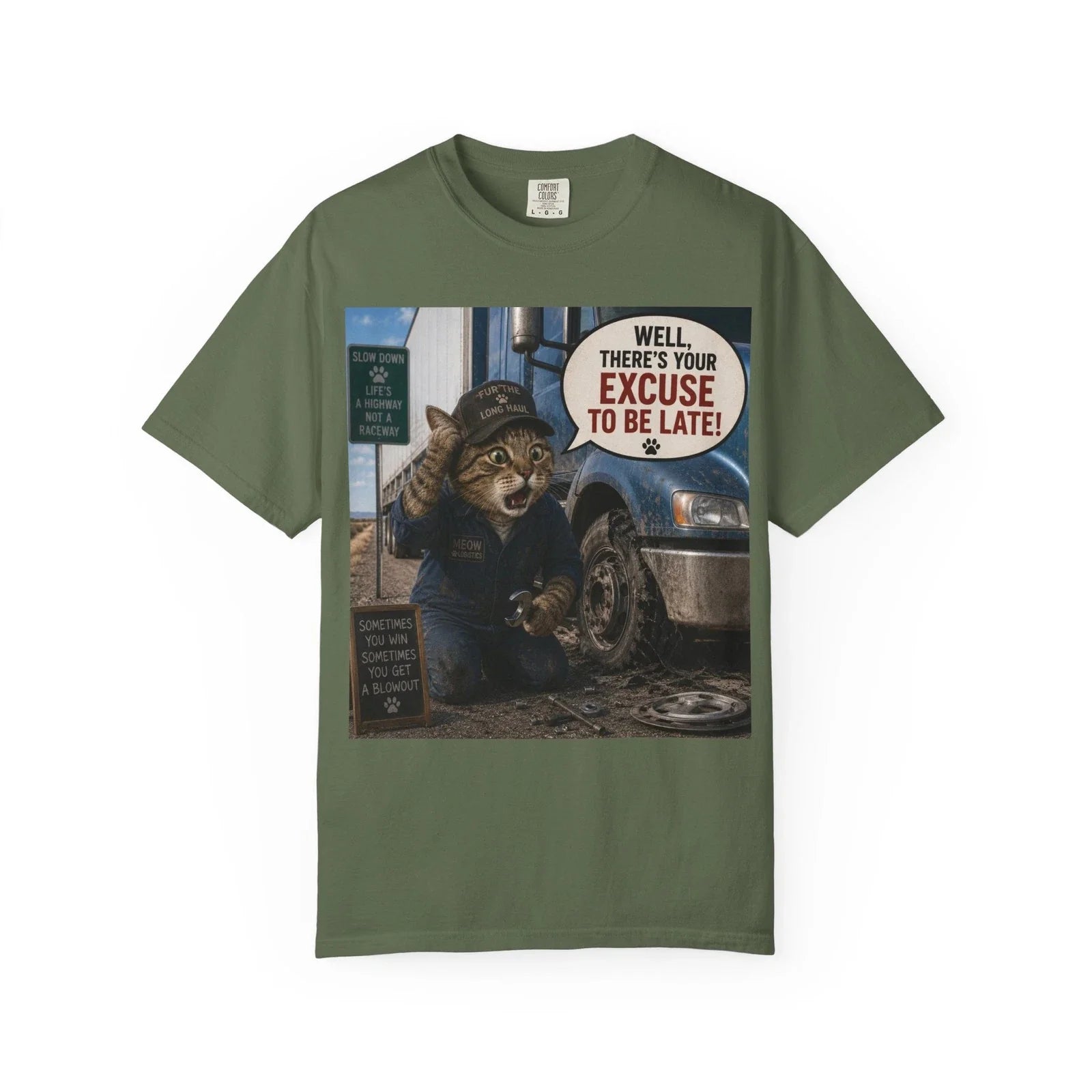 Mechanic Raccoon Illustration "Well, There's Your - Adult & Kids T-Shirts, Sweatshirts & Hoodies apparel design preview 1