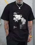 Men's Tupac Black Short Sleeve Crew Neck Top for - Adult & Kids T-Shirts, Sweatshirts & Hoodies apparel design preview 1