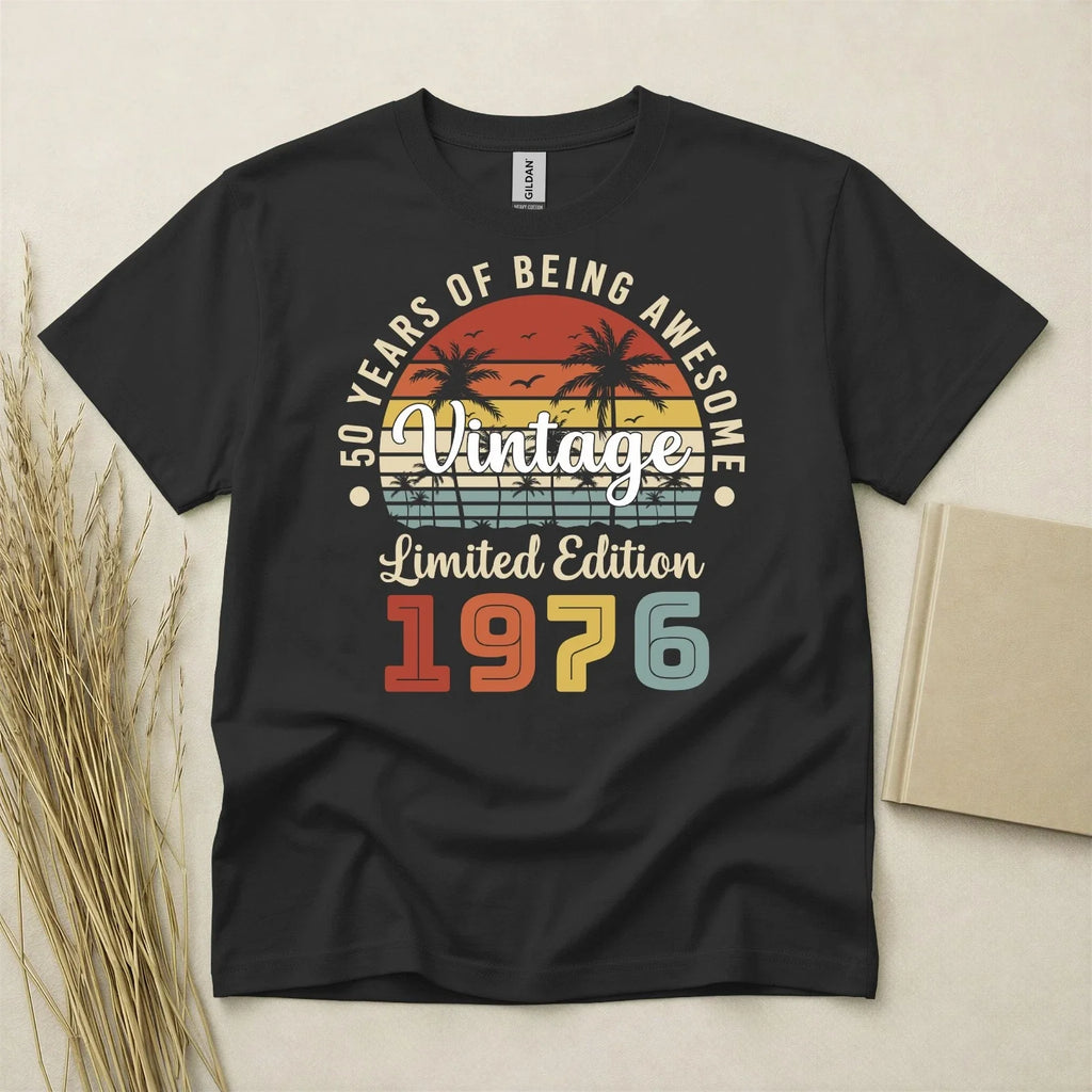 50th Birthday Born In 1976 50 Years Old Gifts Vintage - Adult & Kids T-Shirts, Sweatshirts & Hoodies apparel design preview 1