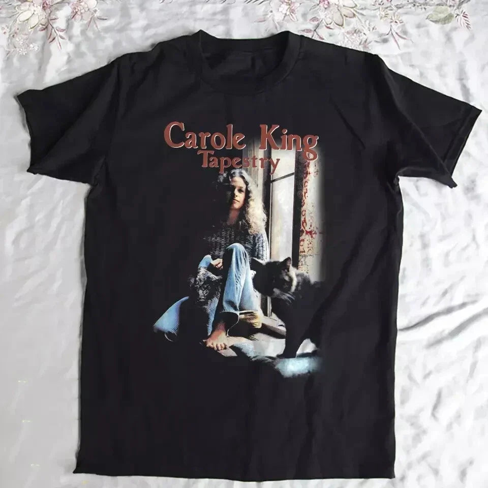 ~SALE!~ Vtg Carole King Tapestry Album Cotton Black - Adult & Kids T-Shirts, Sweatshirts & Hoodies apparel design preview 1