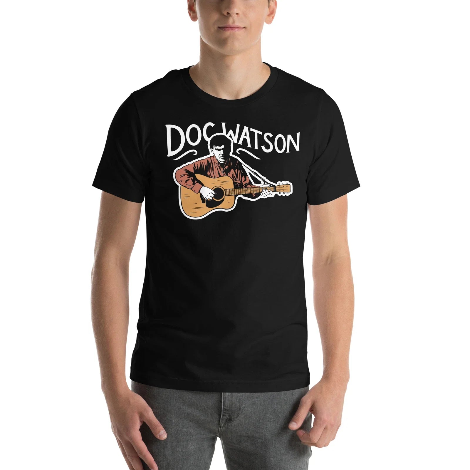 Doc Watson Country Music Graphic - Adult & Kids T-Shirts, Sweatshirts & Hoodies apparel design preview 1