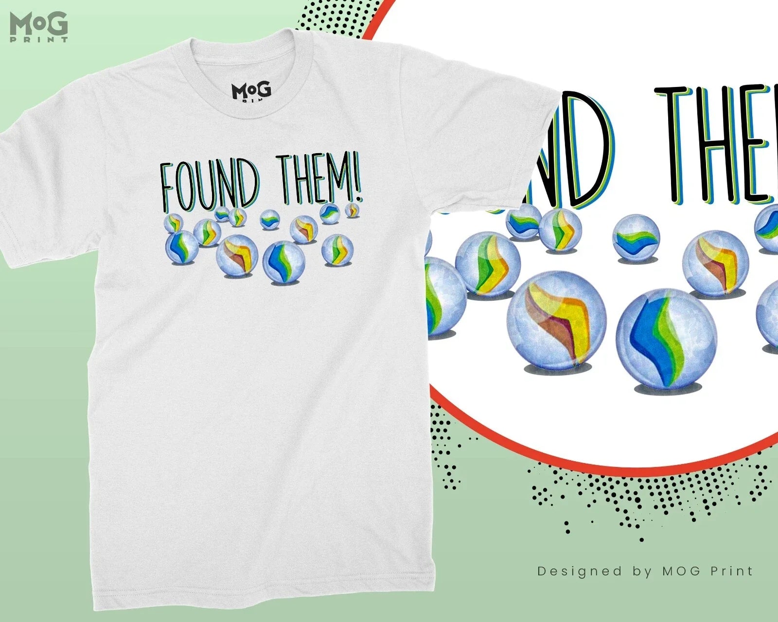 Found Them Marbles Funny Retro Marble Gift for - Adult & Kids T-Shirts, Sweatshirts & Hoodies apparel design preview 1