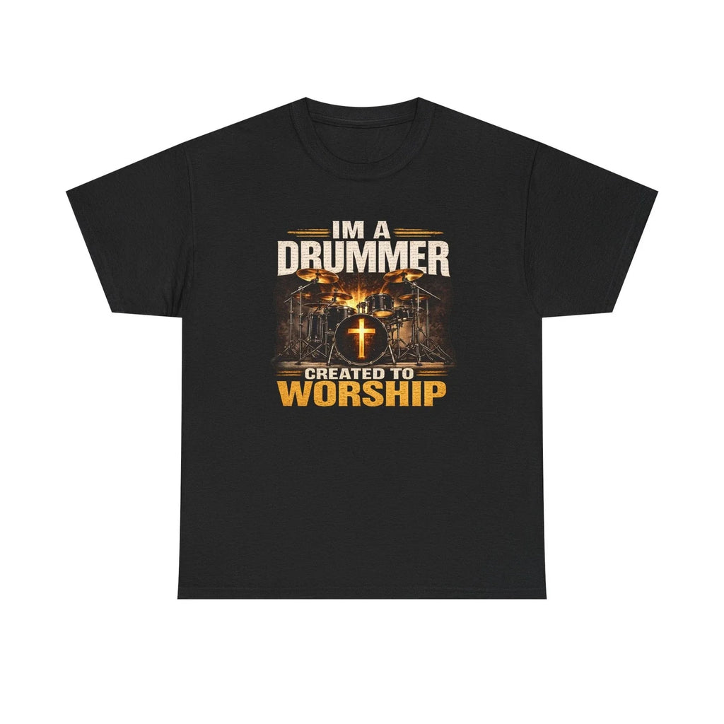 Christian Drummer Worship Drum Set, Gift, Jesus - Adult & Kids T-Shirts, Sweatshirts & Hoodies apparel design preview 1