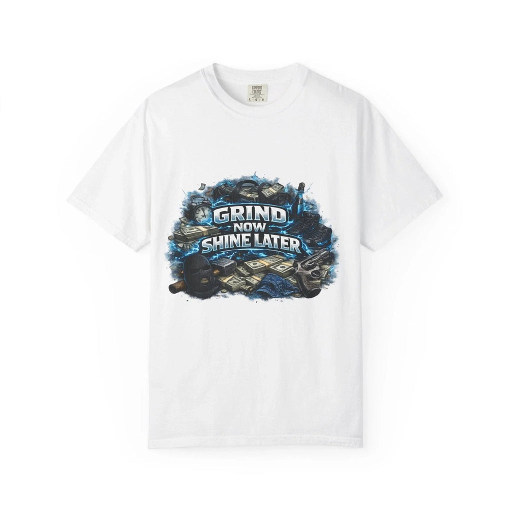 Grind Now Shine Later Money, Hustle Graphic - Adult & Kids T-Shirts, Sweatshirts & Hoodies apparel design preview 1