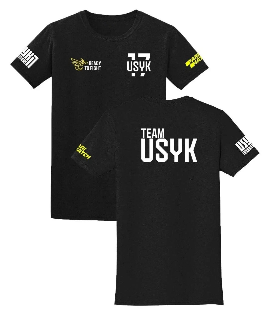 Oleksandr Usyk Ready To Fight Boxing Black Sizes S M - Adult & Kids T-Shirts, Sweatshirts & Hoodies apparel design preview 1