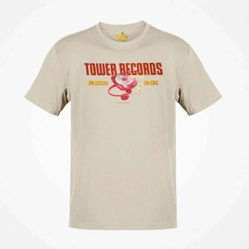 Tower Records No Music Life Nostalgic Tribute - Adult & Kids T-Shirts, Sweatshirts & Hoodies apparel design preview 1