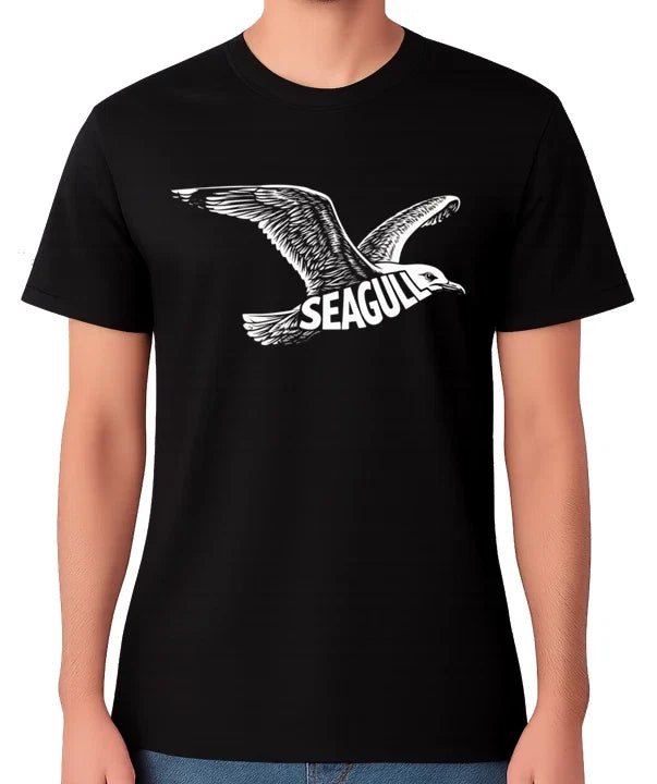 Seagull Flying Bird Graphic Minimal Wildlife Design - Adult & Kids T-Shirts, Sweatshirts & Hoodies apparel design preview 1