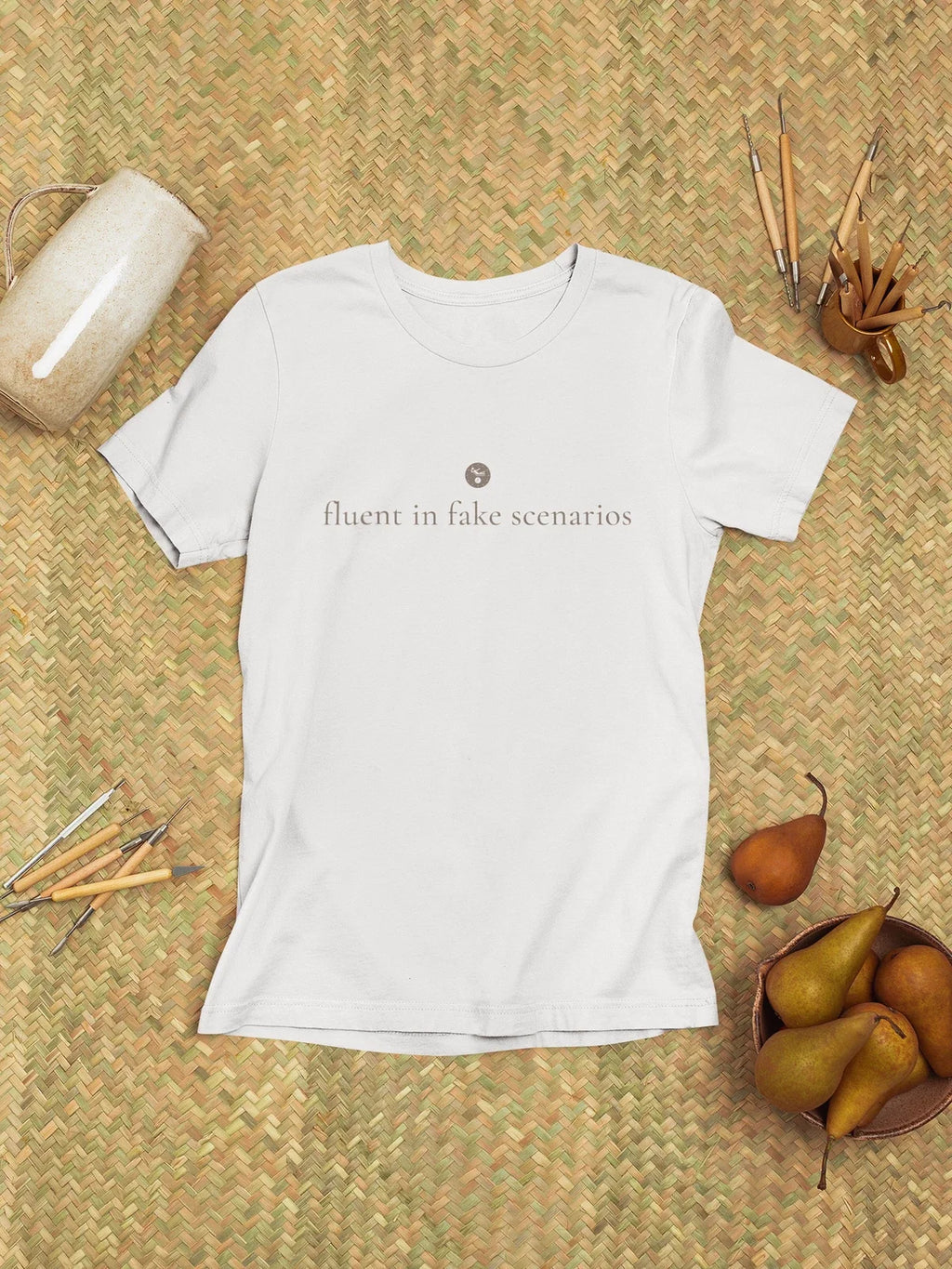 Fluent in fake scenarios minimalist text - Adult & Kids T-Shirts, Sweatshirts & Hoodies apparel design preview 1