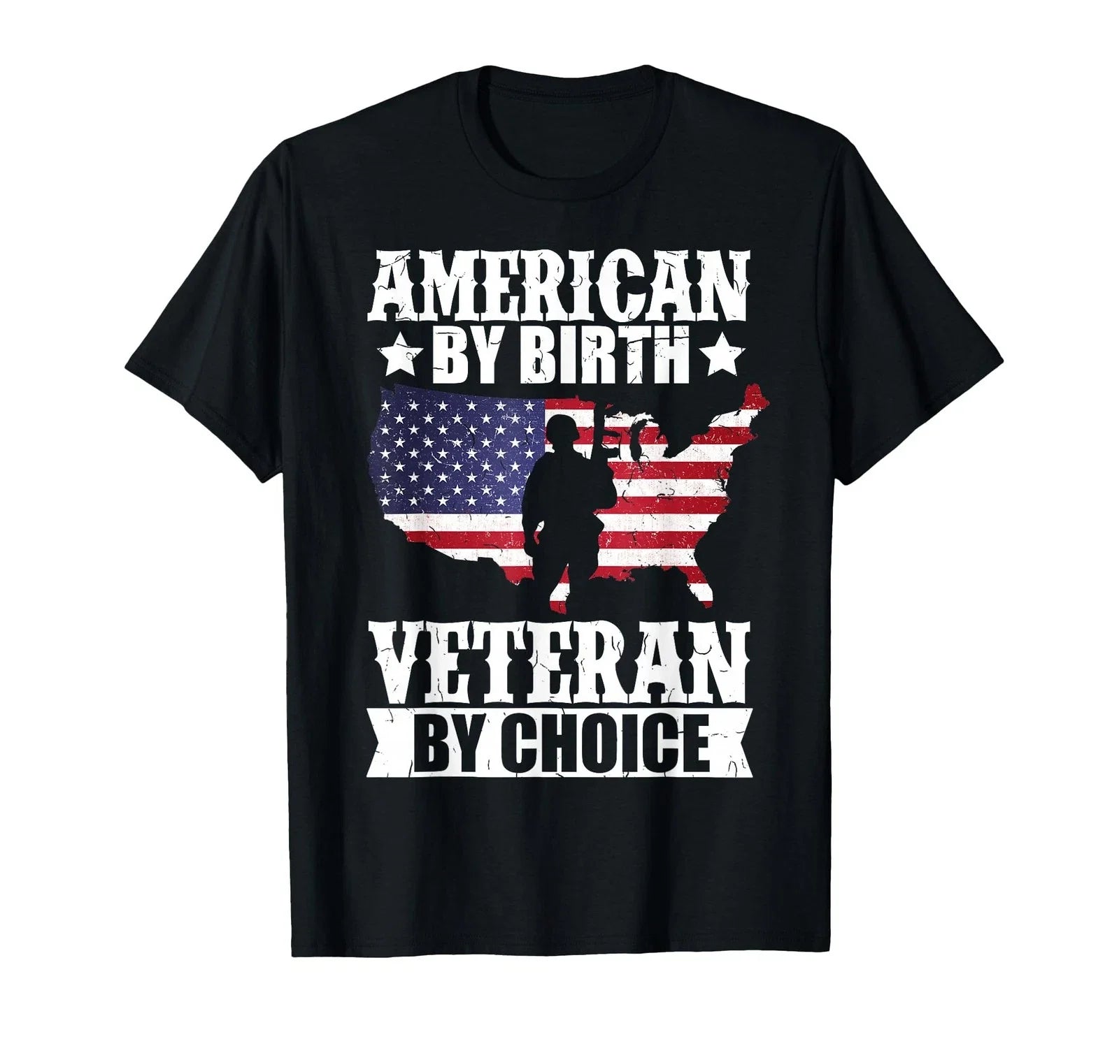American by Birth Veteran Choice US Flag Veterans Day - Adult & Kids T-Shirts, Sweatshirts & Hoodies apparel design preview 1