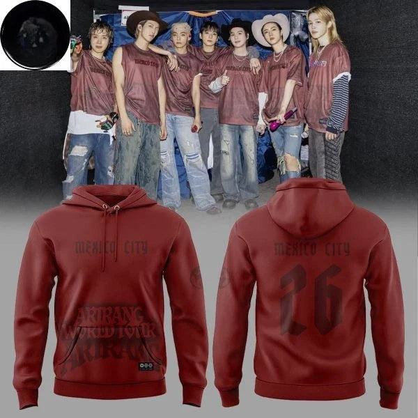 BTS Arirang World Tour 2026 Mexico City - Adult & Kids T-Shirts, Sweatshirts & Hoodies apparel design preview 1