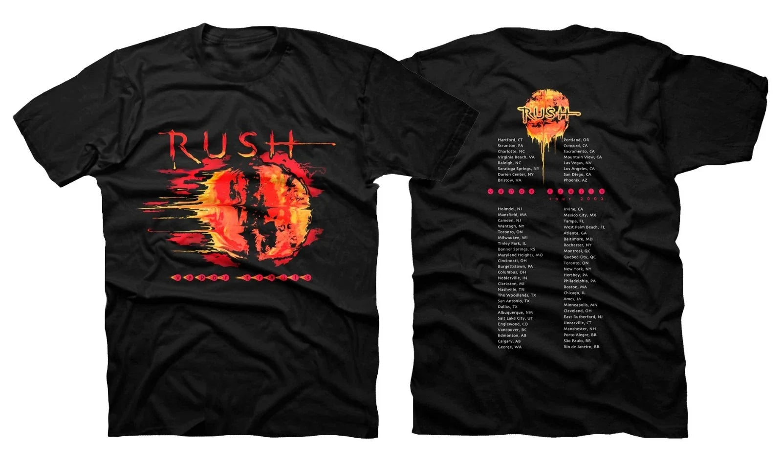Rush Tour Merch Vapor Trails 2002 Size S-5XL - Adult & Kids T-Shirts, Sweatshirts & Hoodies apparel design preview 1