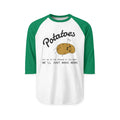 Potatoes Illustration Raglan Cute Potato Graphic - Adult & Kids T-Shirts, Sweatshirts & Hoodies apparel design preview 1