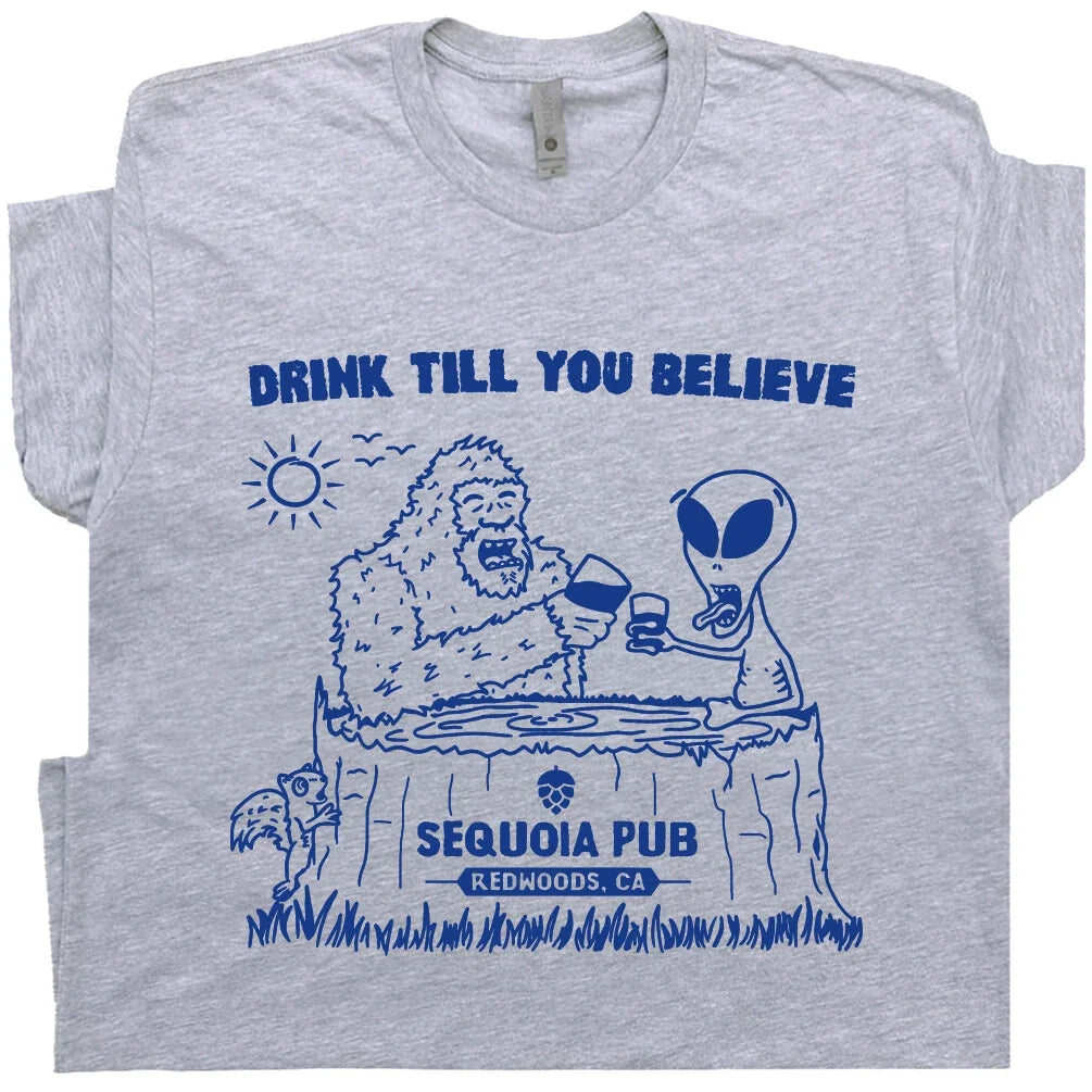 Bigfoot Beer Cool Alien Vintage Bar Pub Weird - Adult & Kids T-Shirts, Sweatshirts & Hoodies apparel design preview 1