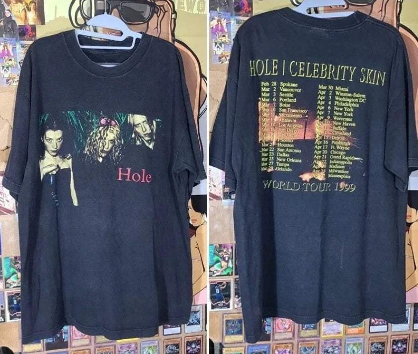 Hole Celebrity Skin Tour Concert Band Courtney Love - Adult & Kids T-Shirts, Sweatshirts & Hoodies apparel design preview 1