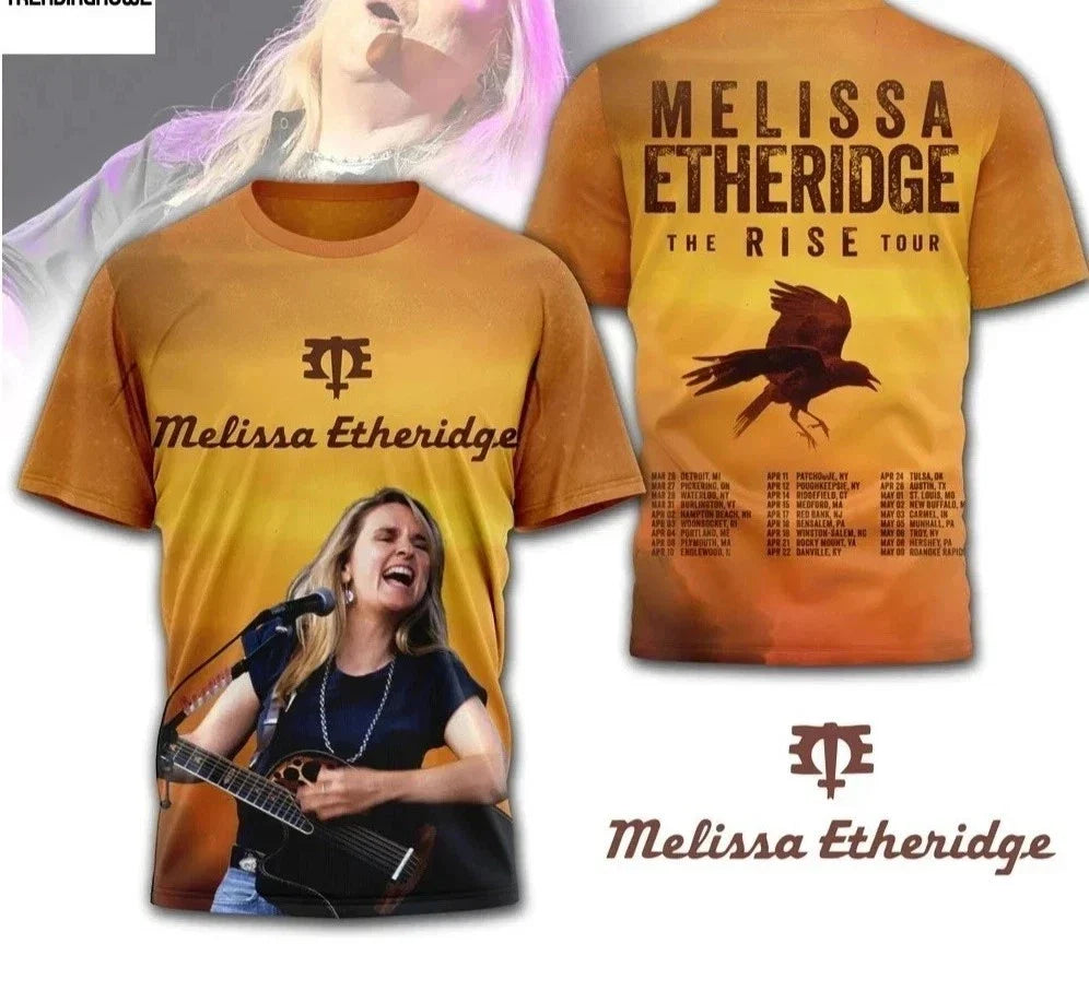 Melissa Etheridge The Rise Tour 2026 3D S-5XL PP2888 - Adult & Kids T-Shirts, Sweatshirts & Hoodies apparel design preview 1