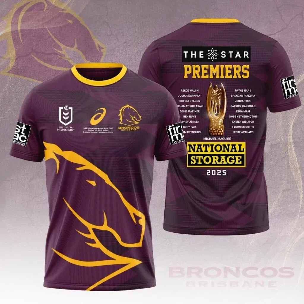 Broncos 2025 Premiers Limited - Adult & Kids T-Shirts, Sweatshirts & Hoodies apparel design preview 1