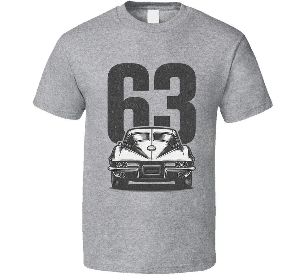 1963 Chevrolet Corvette Stingray Retro Look Car - Adult & Kids T-Shirts, Sweatshirts & Hoodies apparel design preview 1