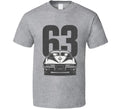 1963 Chevrolet Corvette Stingray Retro Look Car - Adult & Kids T-Shirts, Sweatshirts & Hoodies apparel design preview 1