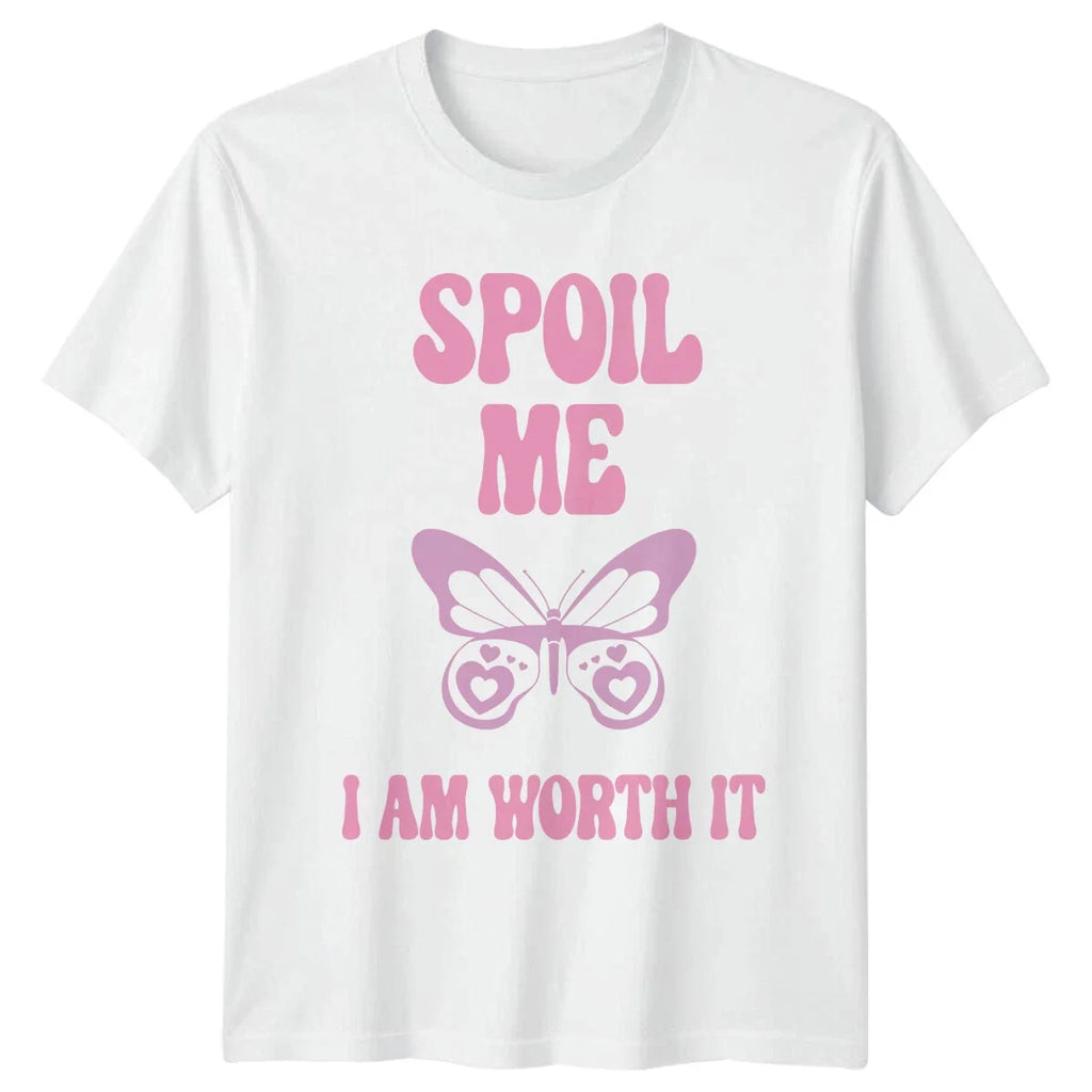 Spoil Me I Am Worth It Butterfly Feminist Slogan - Adult & Kids T-Shirts, Sweatshirts & Hoodies apparel design preview 1