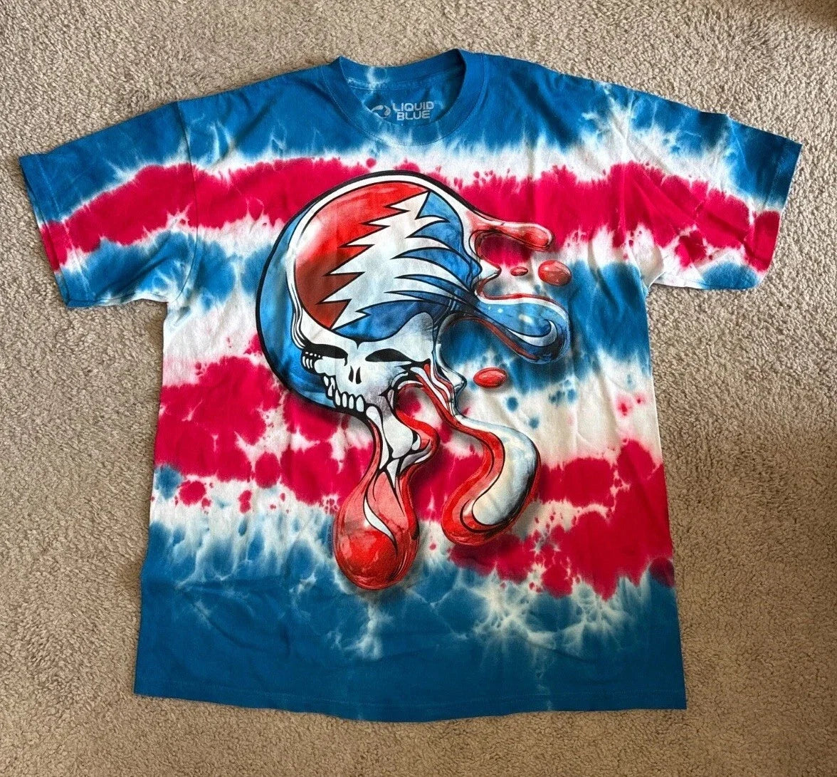 Liquid Blue Grateful Dead Tie-Dye Brand New, Men's - Adult & Kids T-Shirts, Sweatshirts & Hoodies apparel design preview 1