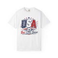 USA Red White Soccer Graphic Patriotic Fan - Adult & Kids T-Shirts, Sweatshirts & Hoodies apparel design preview 1
