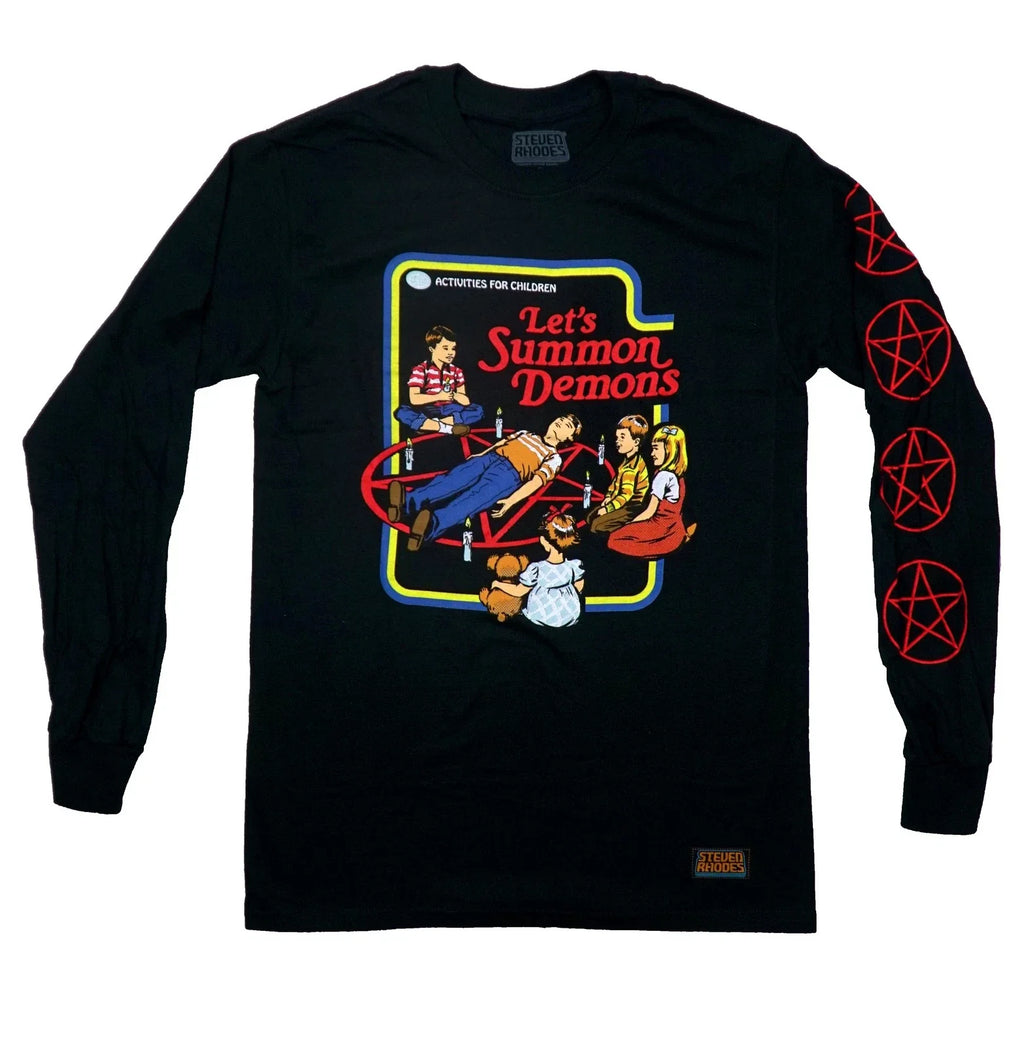 Steven Rhodes New -Circle Lets Summon Demons - Adult & Kids T-Shirts, Sweatshirts & Hoodies apparel design preview 1
