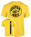 Dodge Super Bee Yellow w/ Racing Stripe Emblem - Adult & Kids T-Shirts, Sweatshirts & Hoodies apparel design preview 1