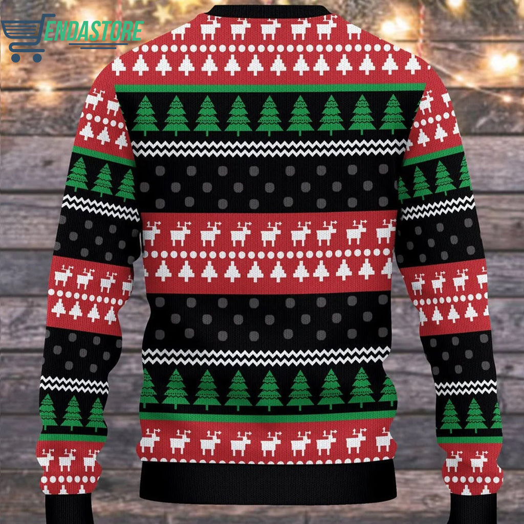 Astronauts ride a shark 3D Ugly Christmas Sweater - Holiday Gift product image 3